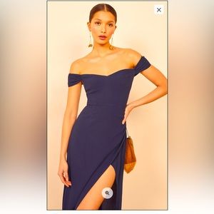 Size 8 NWT Reformation Marilyn dress in navy